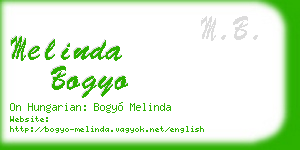 melinda bogyo business card